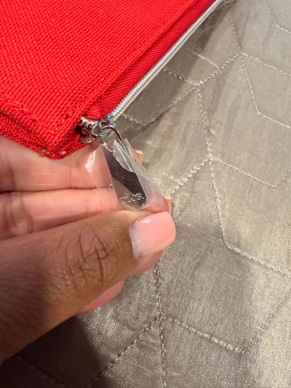 Christian Dior Embossed Zip Pouch - Picture 4 of 6